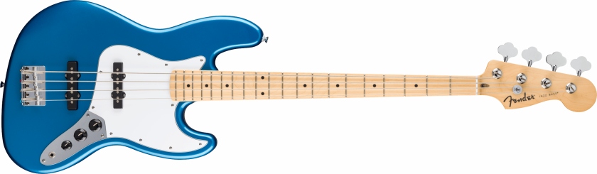 Fender Standard Jazz Bass MF White Pickguard Aqua Marine Metallic