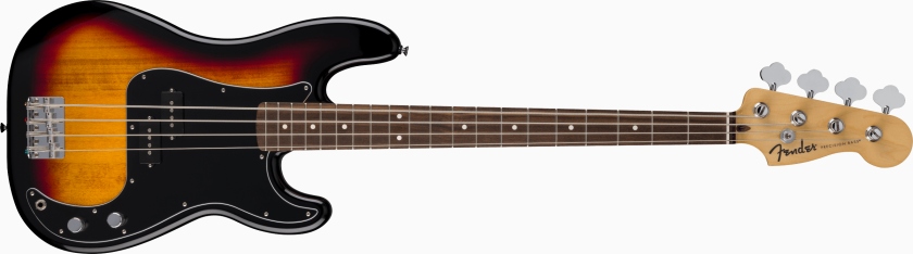 Fender Standard Precision Bass LF Black Pickguard 3-Color Sunburst
