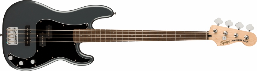 Fender Squier Affinity Precision Bass PJ Laurel Fingerboard Black Pickguard Charcoal Frost Metallic