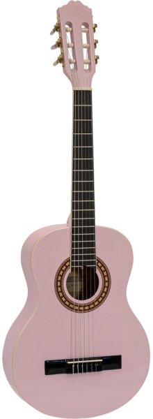 Dimavery AC-303 Classical Guitar 3/4, pink