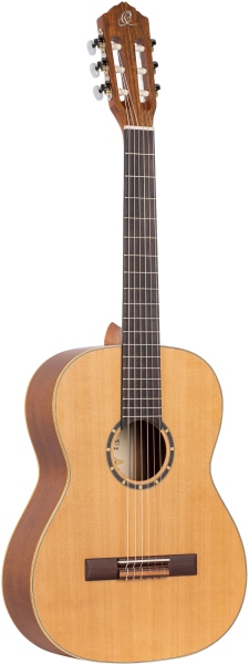 Ortega Family Series Classical Guitar 7/8 - Natural Cedar + Bag