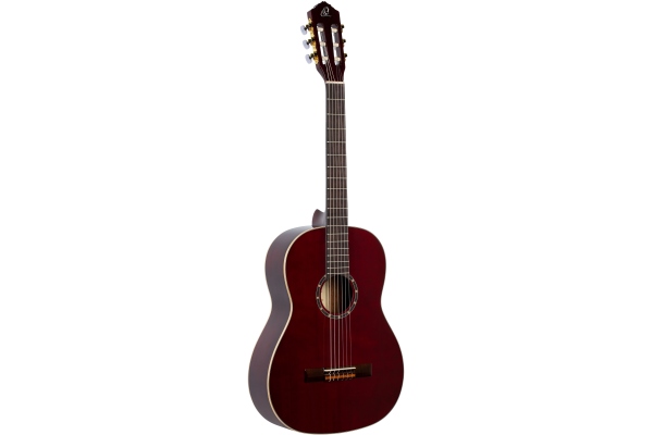 Ortega Family Series Pro Classical Guitar 4/4 Slim Neck - wine red  + bag
