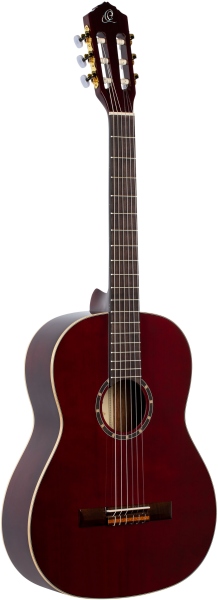 Ortega Family Series Pro Classical Guitar 4/4 Slim Neck - wine red + bag