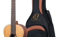 Chitară clasică stângaci Ortega Classical Guitar Family Series Pro 4/4 Lefthand - Natural Cedar + Bag