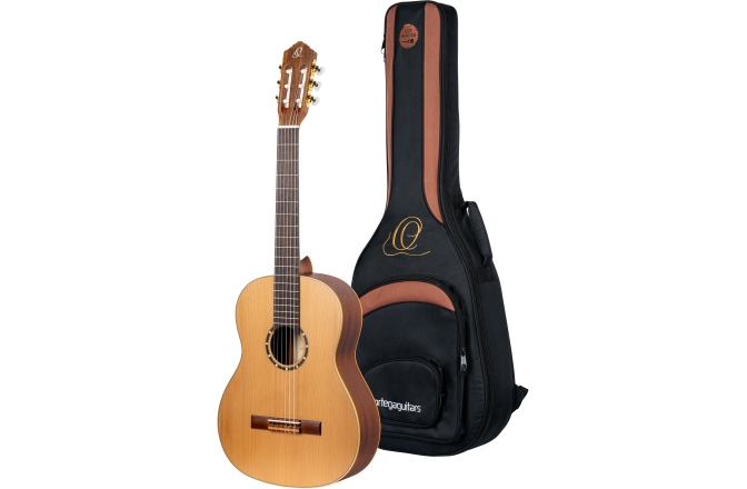 Chitară clasică stângaci Ortega Classical Guitar Family Series Pro 4/4 Lefthand - Natural Cedar + Bag