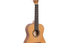 Chitară clasică stângaci Ortega Family Series Classical Guitar 1/4 Lefty - Natural Cedar + Bag