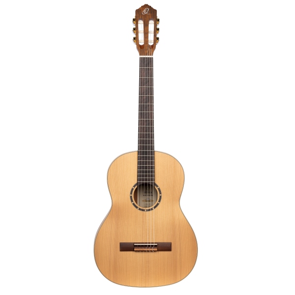 Ortega Family Series Pro 4/4 Classical Guitar Slim Neck Lefty - Natural Cedar + Bag