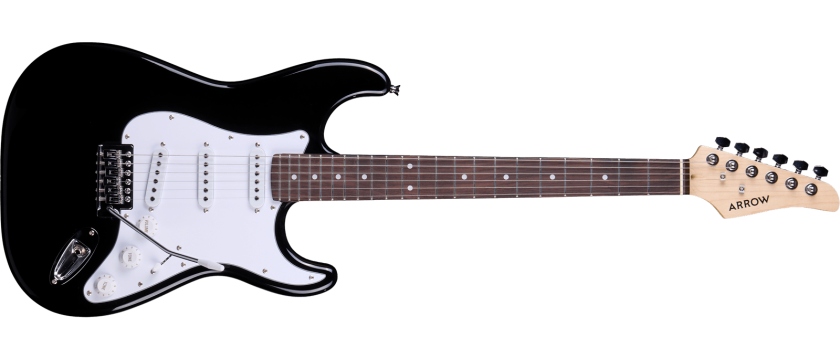 Arrow Tonecaster ST 111 Deep Black Rosewood/White