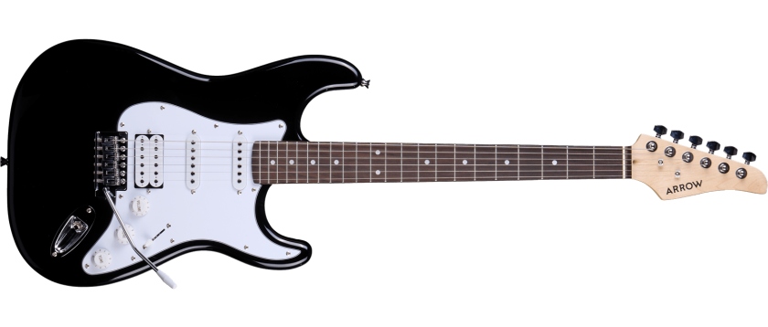 Arrow Tonecaster ST 211 Deep Black Rosewood/White