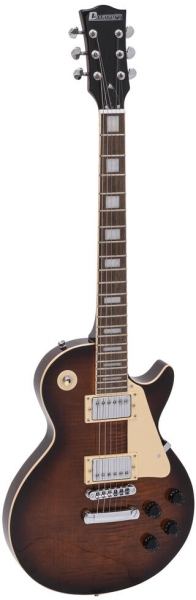 Dimavery LP-700 E-Guitar, flamed brown