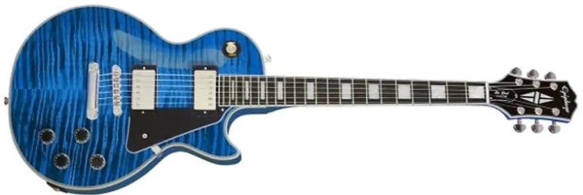 Epiphone Les Paul Custom Figured Transparent Blue Incl. Premium Gig Bag