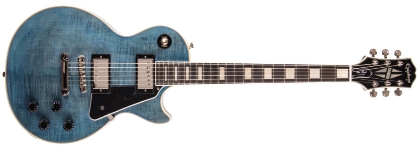 Epiphone Les Paul Custom Figured Transparent Blue Incl. Premium Gig Bag
