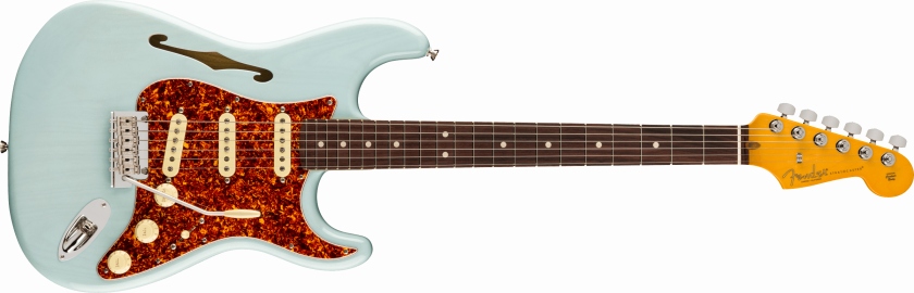 Fender Limited Edition American Professional II Stratocaster Thinline RW TL TRNS Daphne Blue