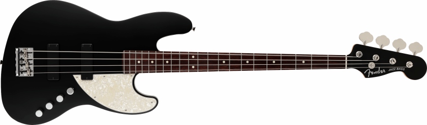 Fender Made in Japan Elemental Jazz Bass®, Rosewood Fingerboard, Stone Black