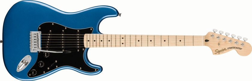 Fender Squier Affinity Series Stratocaster Maple Fingerboard Black Pickguard Lake Placid Blue