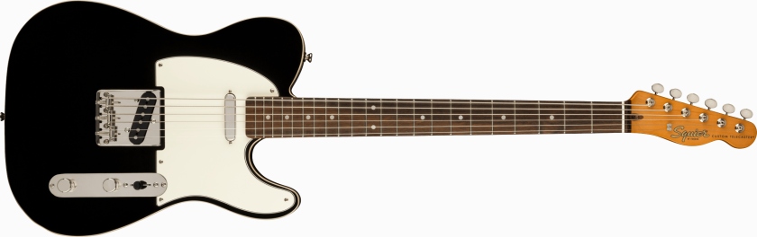 Fender Squier Classic Vibe Baritone Custom Telecaster Laurel Fingerboard Parchment Pickguard Black