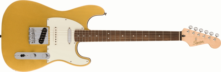 Fender Squier Paranormal Custom Nashville Stratocaster Laurel Fingerboard Parchment Pickguard Aztec Gold