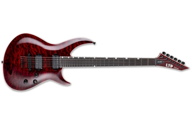 Chitară Electrică LTD H3-1000 QMSTBC SEE THRU BLACK CHERRY