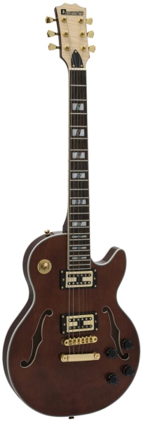 Dimavery LP-600 Electric Guitar, brown