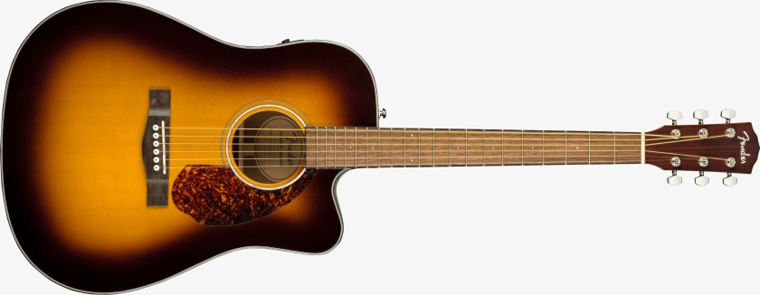 Fender CD-140SCE Dreadnought Walnut Fingerboard Sunburst w/case