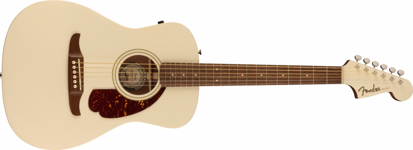 Fender Malibu Player WN Tortoiseshell Pickguard, Olympic White