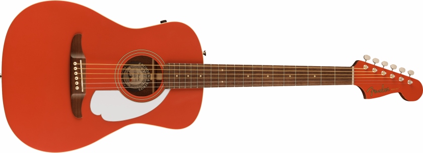 Fender Malibu Player WN, White Pickguard, Fiesta Red