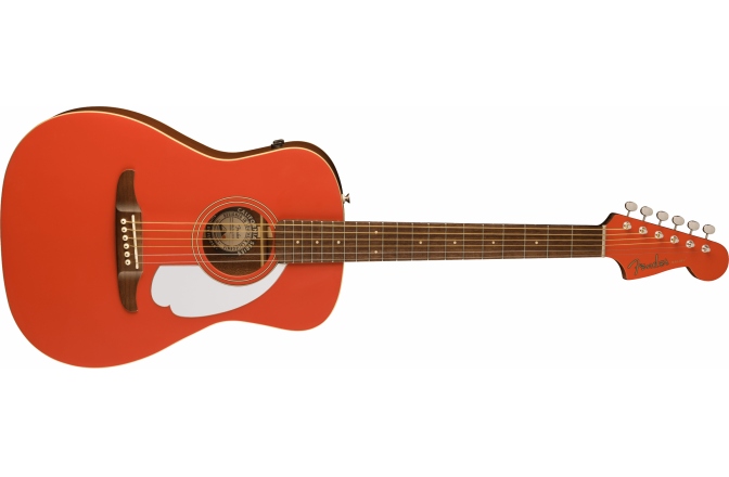 Chitară electro-acustică Fender Malibu Player WN, White Pickguard, Fiesta Red