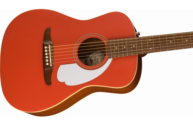 Chitară electro-acustică Fender Malibu Player WN, White Pickguard, Fiesta Red