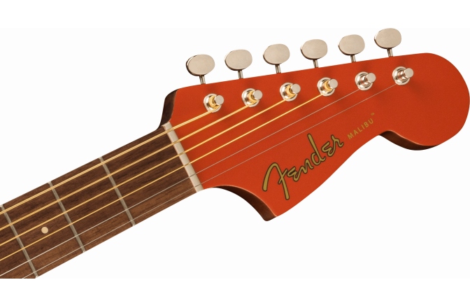 Chitară electro-acustică Fender Malibu Player WN, White Pickguard, Fiesta Red