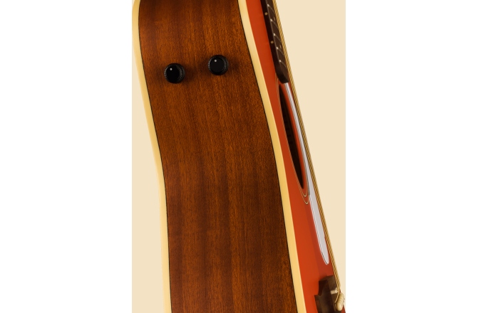 Chitară electro-acustică Fender Malibu Player WN, White Pickguard, Fiesta Red