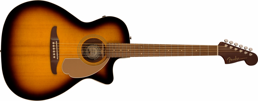Fender Newporter Player, Walnut Fingerboard, Gold Pickguard, Sunburst
