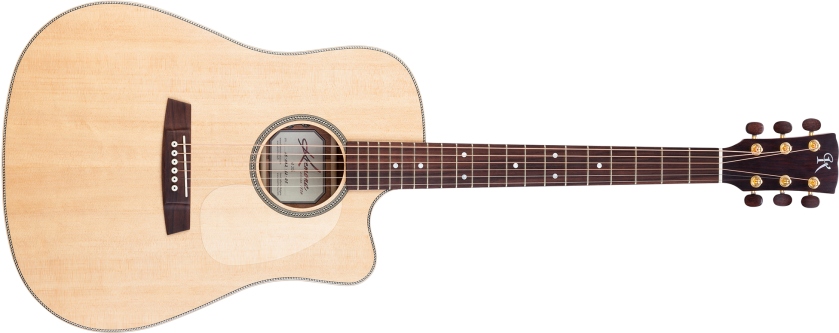 Kremona Dreadnought M20E CW Solid Spruce/Solid Mahogany back