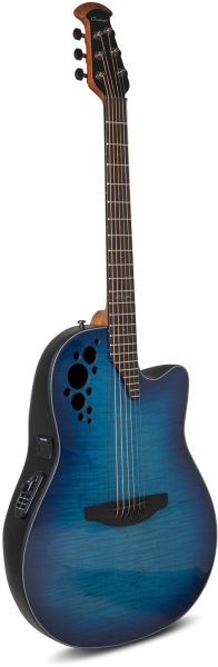 Ovation Celebrity Elite Plus Mid Cutaway Blue Flamed Maple