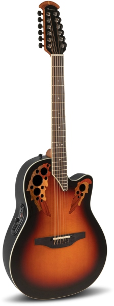 Ovation Standard Elite Deep Contour Cutaway 12-string New England Burst