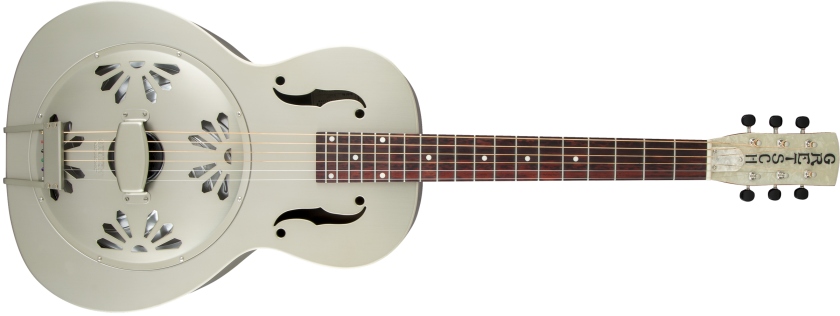 Gretsch Guitars G9201 Honey Dipper™ Round-Neck Brass Body Biscuit Cone Resonator Guitar Shed Roof Finish