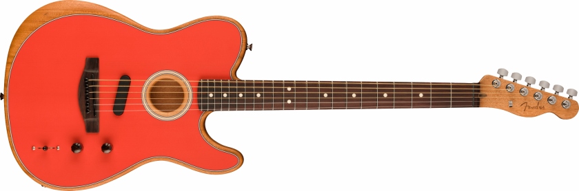 Fender DE Acoustasonic Player Telecaster Rosewood Fingerboard Fiesta Red