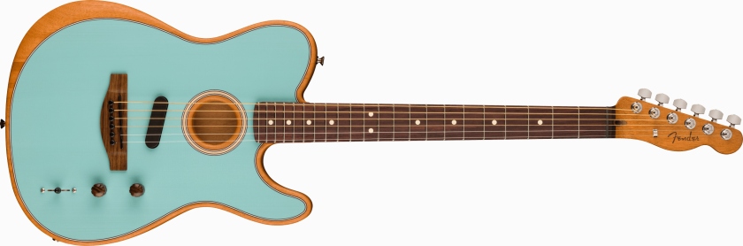 Fender Limited Edition Acoustasonic Player Telecaster Rosewood Fingerboard Daphne Blue