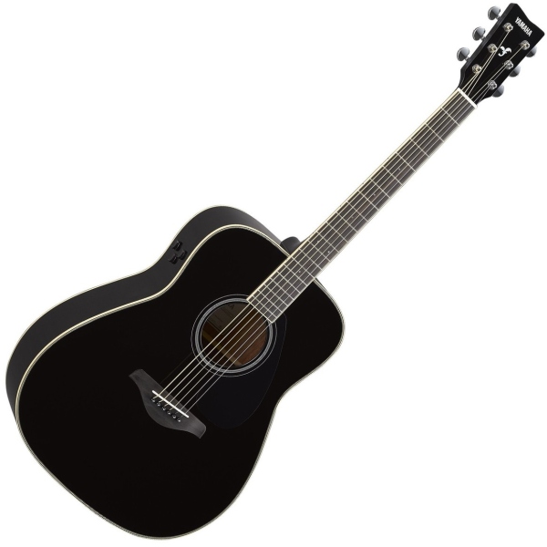 Chitara electro-acustica dreadnought/folk/western Yamaha FG-TA Black