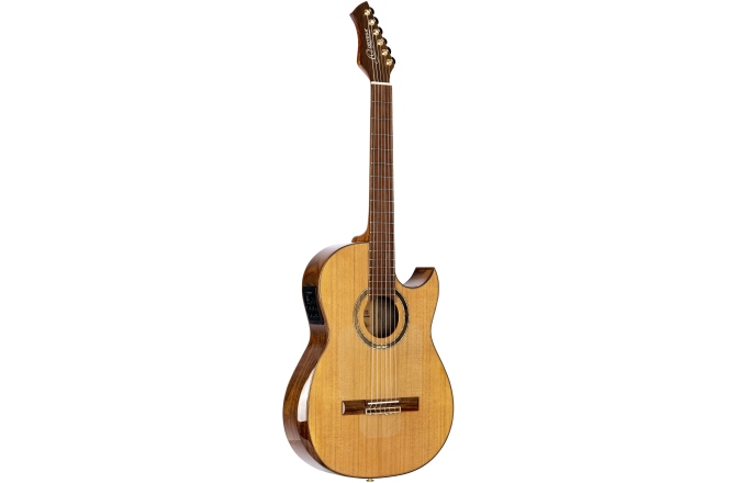 Chitară electro-clasică Ortega Ben Woods Signature Guitar Reversed Headstock Nylon 6 String + Ben Woods Gigbag - Fishman- Clasica Blend System mit XLR Output