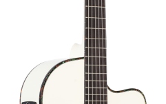 Chitară electro-clasică Ortega Classical Guitar Family Series Pro 4/4 inclusive Gigbag and Strap Thinline Body Slim Neck - WH - White