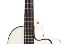 Chitară electro-clasică Ortega Classical Guitar Family Series Pro 4/4 inclusive Gigbag and Strap Thinline Body Slim Neck - WH - White