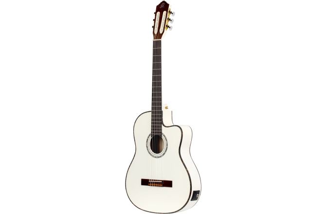 Chitară electro-clasică Ortega Classical Guitar Family Series Pro 4/4 inclusive Gigbag and Strap Thinline Body Slim Neck - WH - White