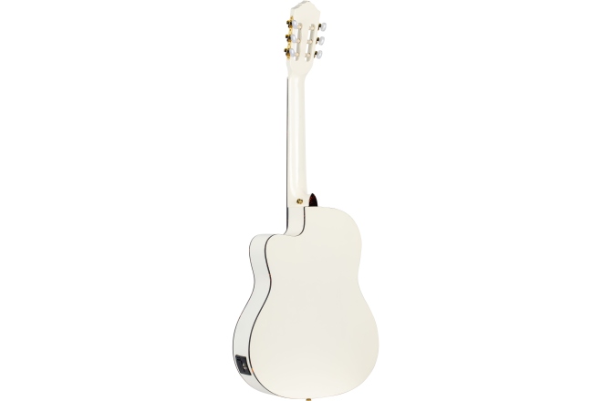 Chitară electro-clasică Ortega Classical Guitar Family Series Pro 4/4 inclusive Gigbag and Strap Thinline Body Slim Neck - WH - White
