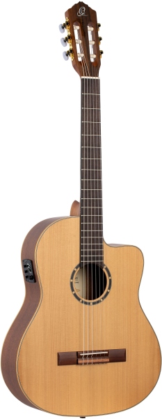 Ortega Classical Guitar Family Series Pro 4/4 inclusive Gigbag Slim Neck - NT - Natural Cedar