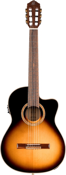 Ortega Classical Guitar Performer Series 4/4 inclusive Gigbag Slim Neck - Tobacco Sunburst