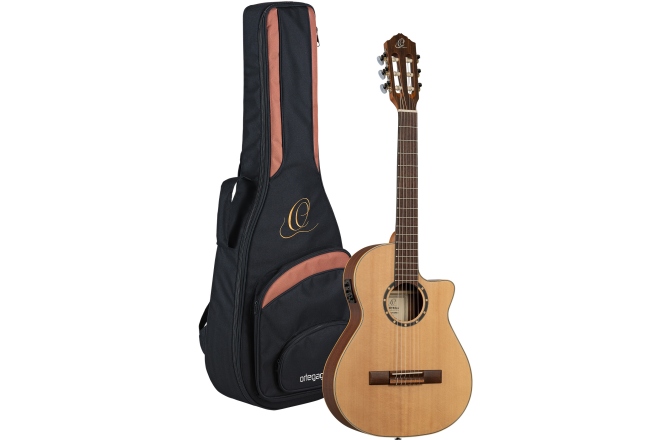 Chitară electro-clasică  Ortega Family Series 3/4 Nylon String Guitar 6-String - Natural + Gig Bag RCE125-3/4