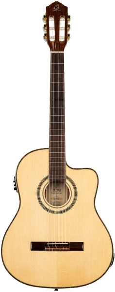 Ortega Family Series Pro Acoustic Guitar 6 String - Solid Canadian Engelmann Spruce + Bag