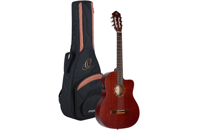 Chitară electro-clasică Ortega Family Thinline Cutaway RCE125MMSN