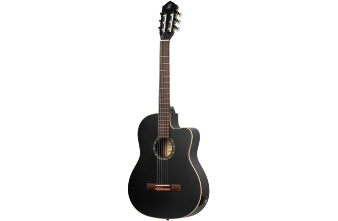 Chitară electro-clasică Ortega Family Thinline Cutaway RCE125SN-SBK