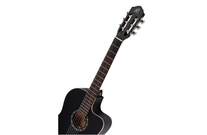 Chitară electro-clasică Ortega Family Thinline Cutaway RCE125SN-SBK